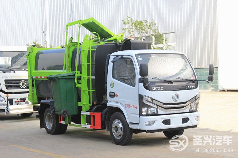 國六-東風多利卡側裝壓縮式垃圾轉運車