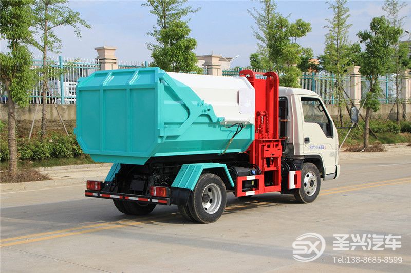 福田時(shí)代4方側(cè)裝掛桶垃圾轉(zhuǎn)運(yùn)車