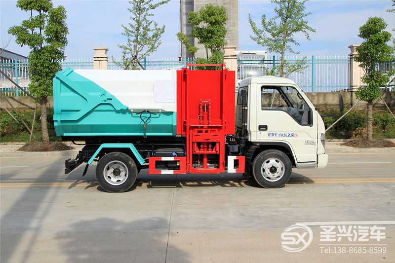 福田時(shí)代4方側(cè)裝掛桶垃圾轉(zhuǎn)運(yùn)車
