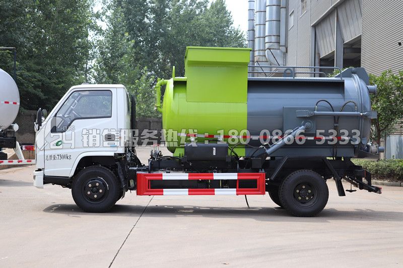國六-江鈴順達(dá)罐式餐廚垃圾車4方