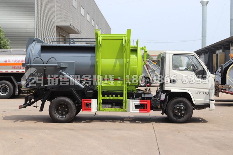 國六-江鈴順達(dá)罐式餐廚垃圾車4方